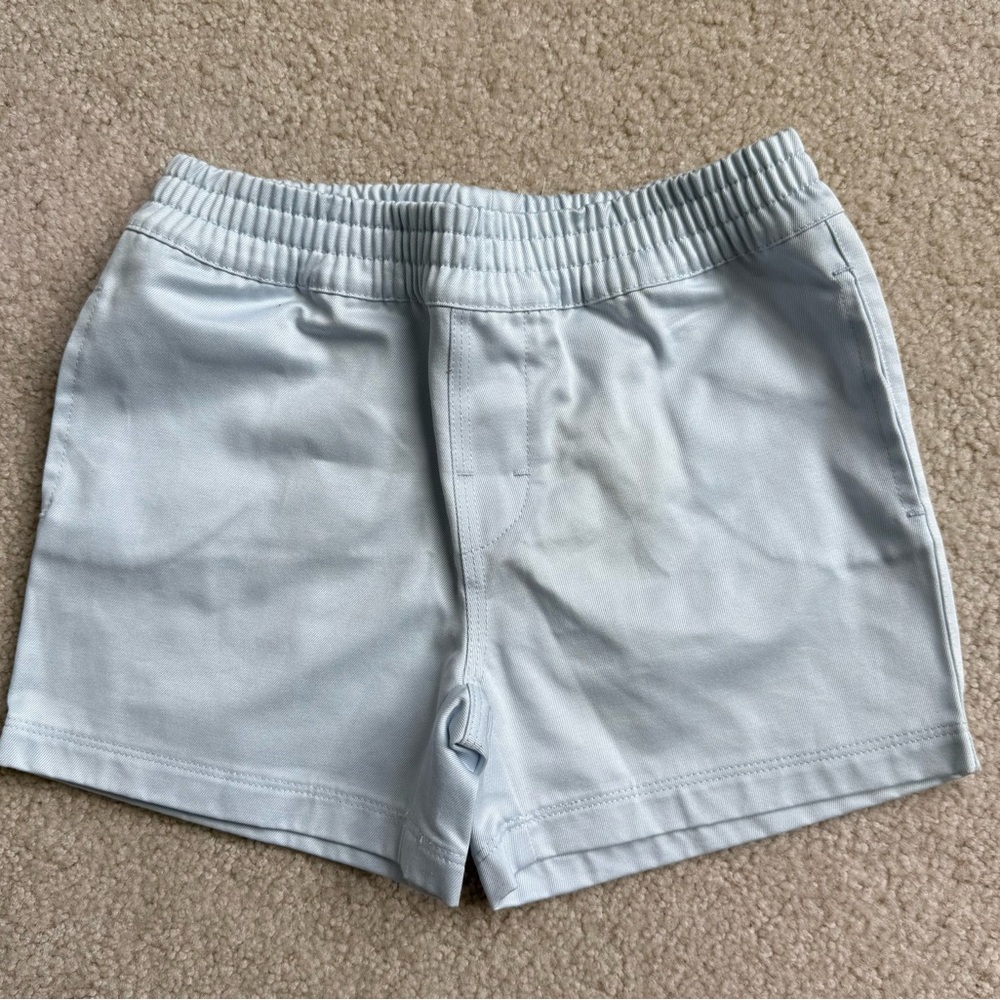 Light Blue Elastic Waist Shorts The Beaufort Bonnet Company